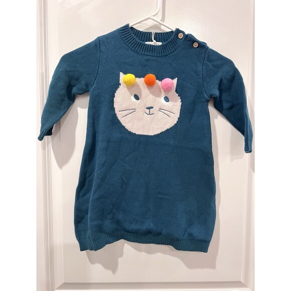 Munich Blue Baby Girl Child Toddler Infant Lot Of 3 Sweater Dresses 12-18 Months - Picture 11 of 16